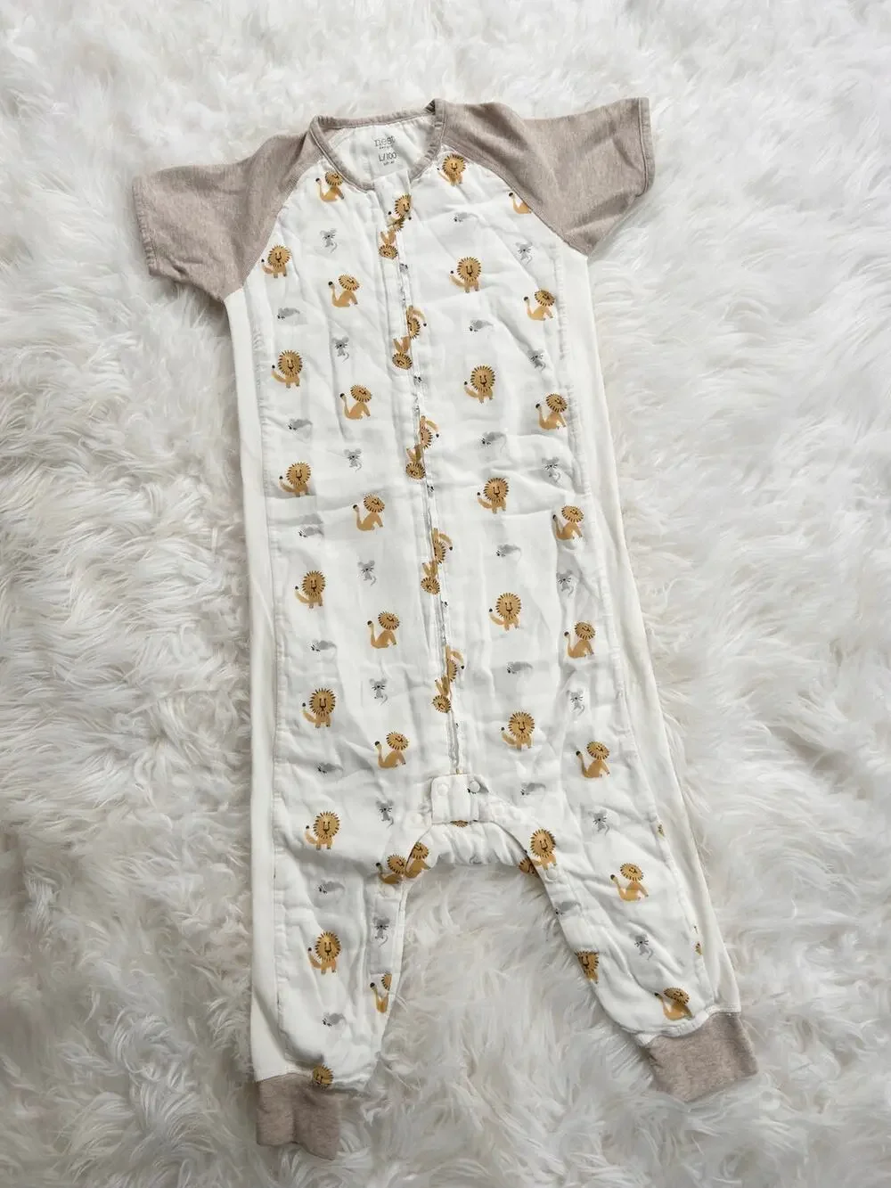 Nest Design Footed Sleep Sack Yellow and White
